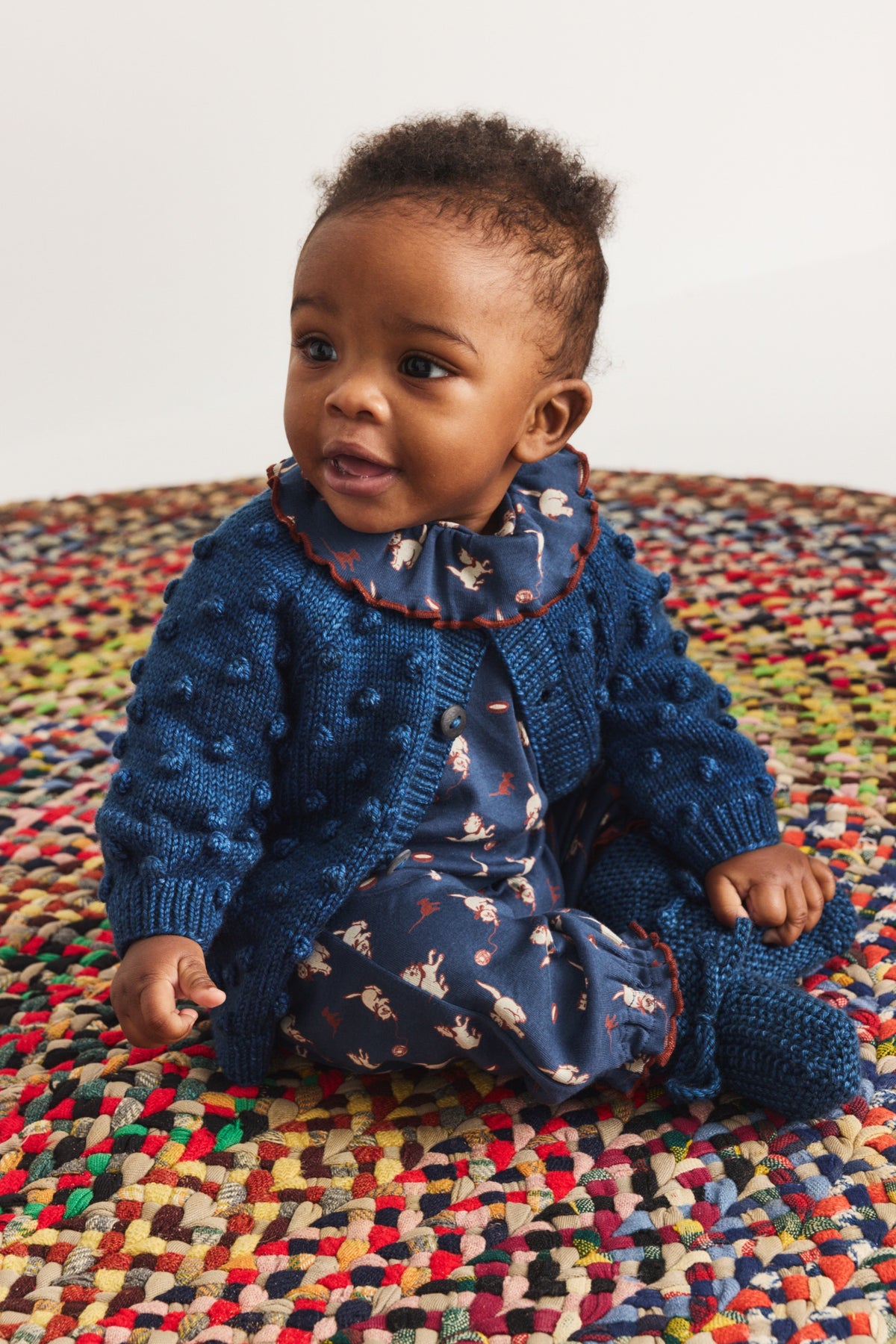 Baby Popcorn Cardigan - Moonlight