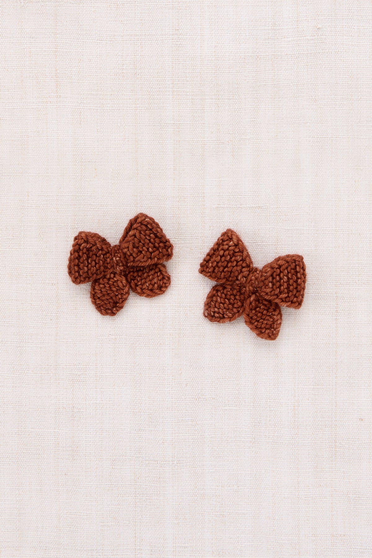Baby Puff Bow Set - Cedar