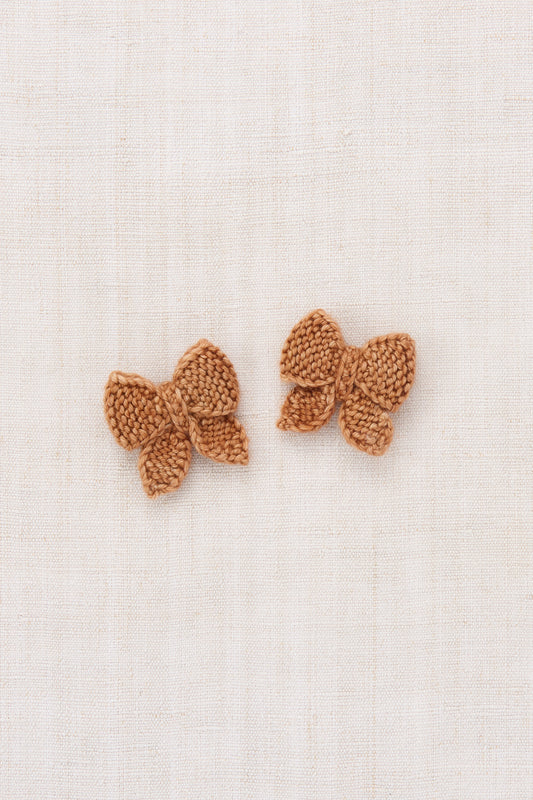 Baby Puff Bow Set - Rose Gold
