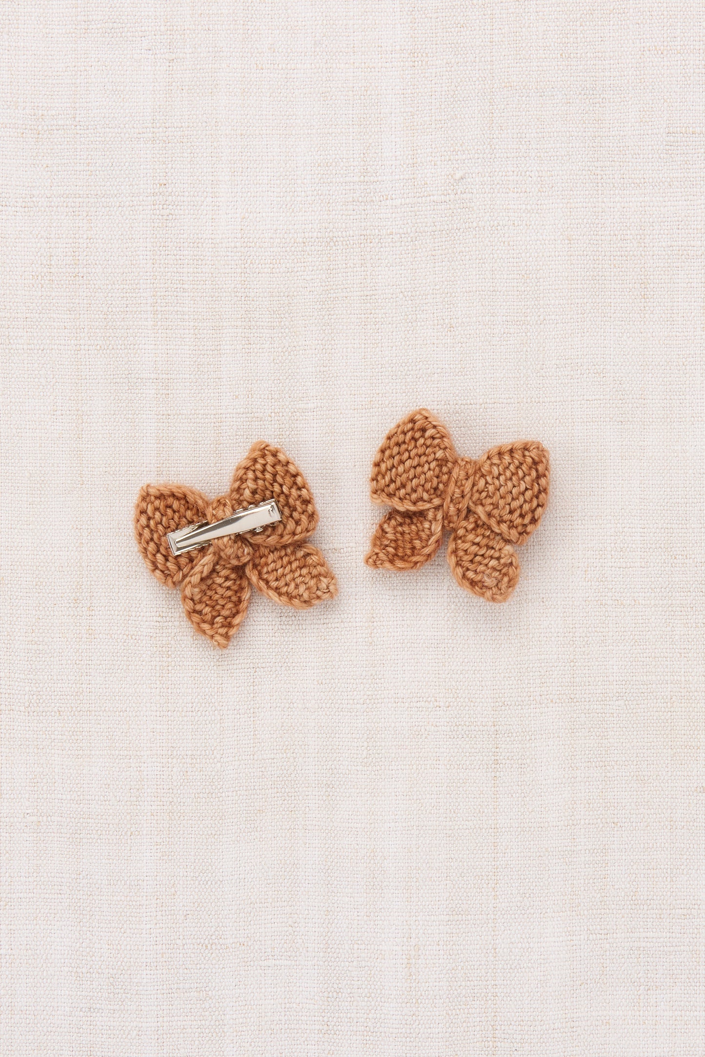 Baby Puff Bow Set - Rose Gold