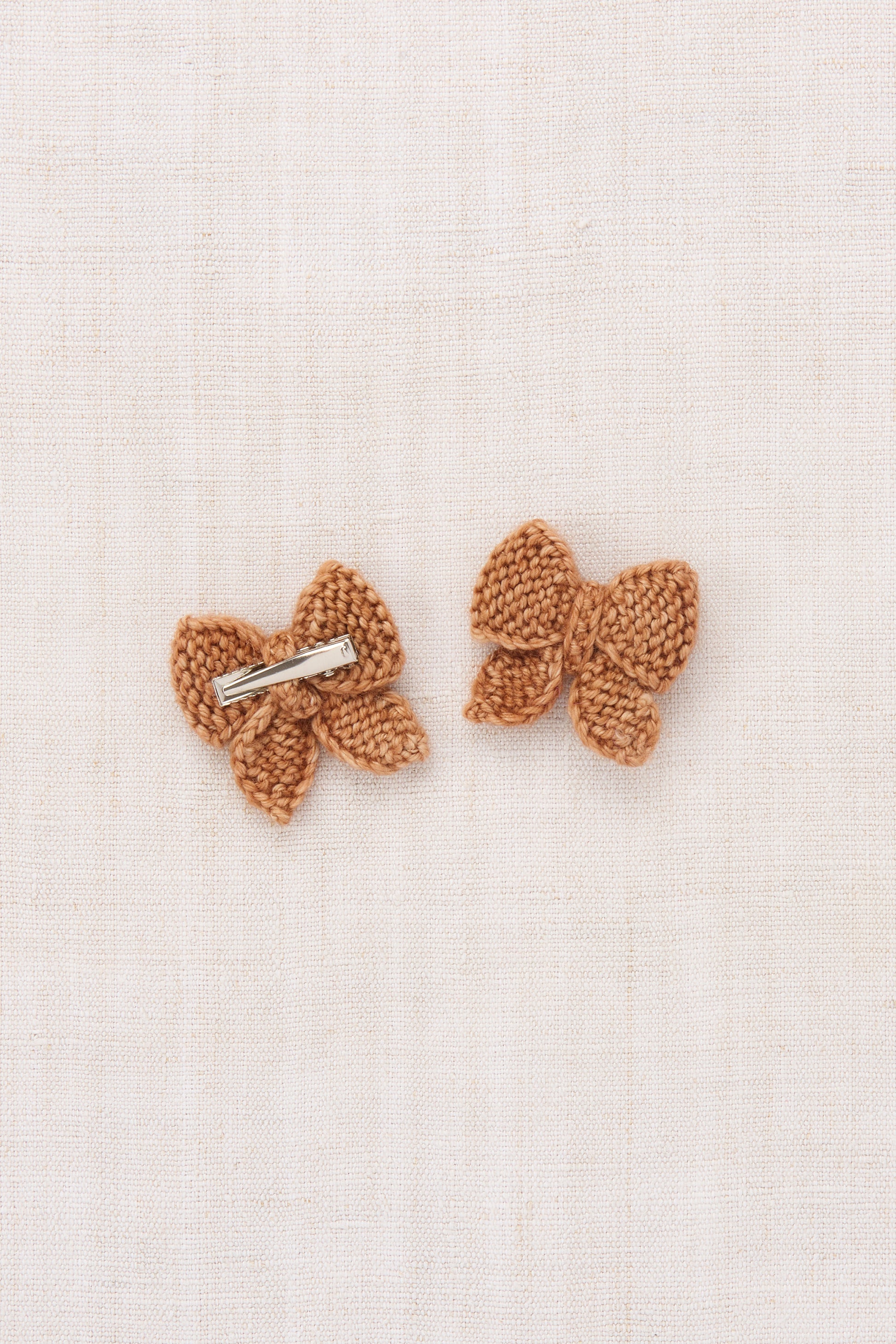 Baby Puff Bow Set - Rose Gold