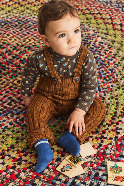 Baby Rib Longies - Acorn