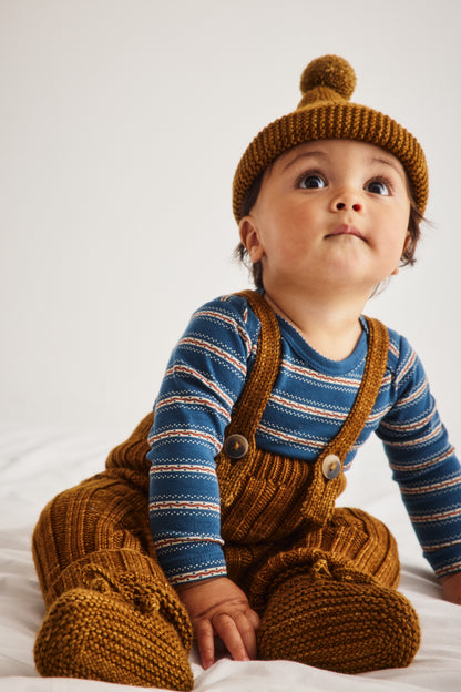 Baby Rib Longies - Nutmeg