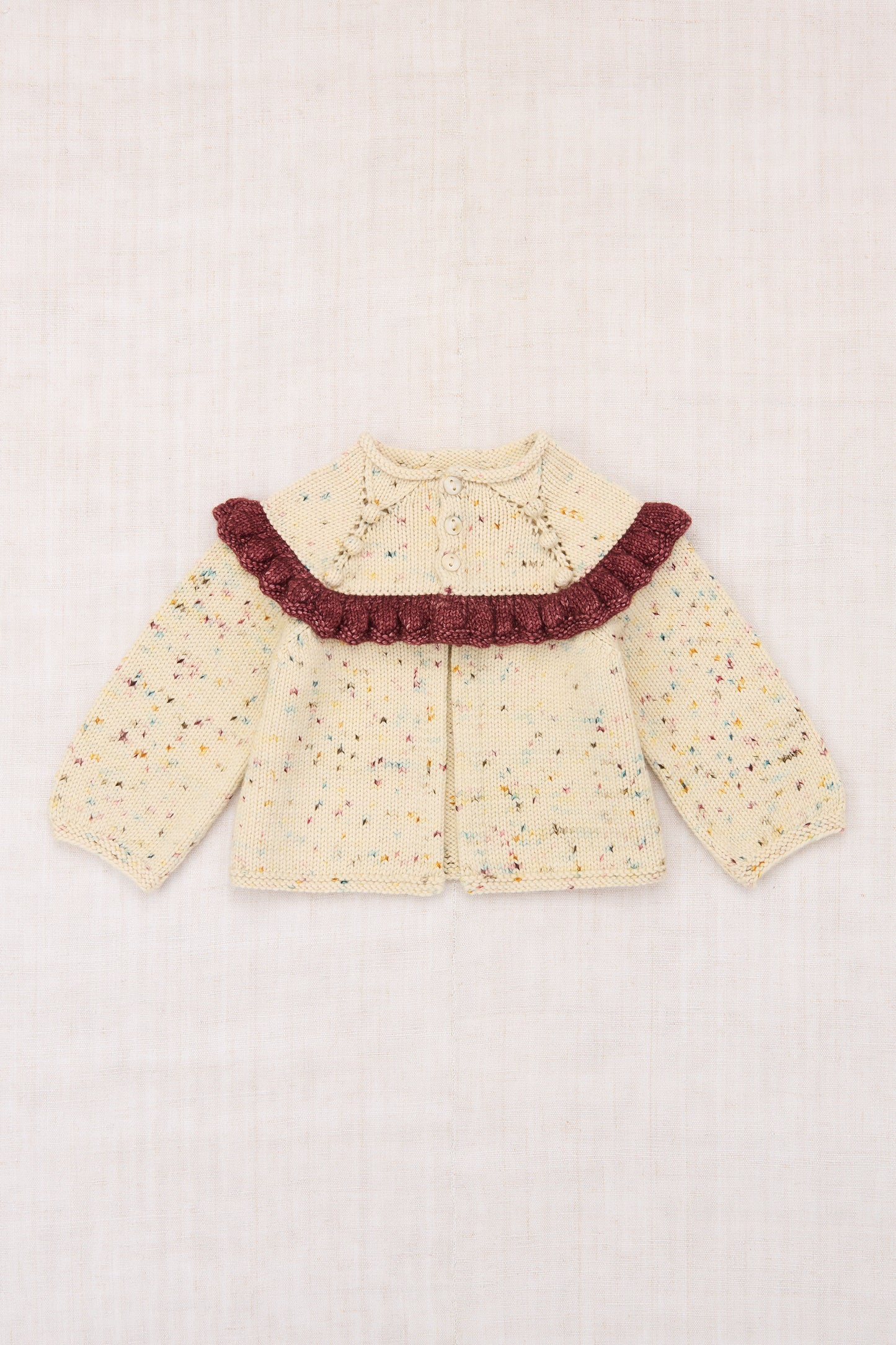 Baby Ruffle Cardigan - Snowglobe Confetti
