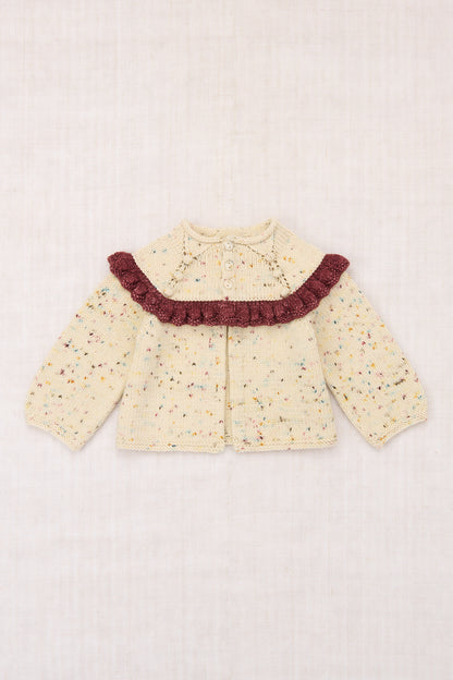 Baby Ruffle Cardigan - Snowglobe Confetti