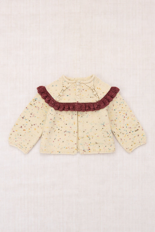 Baby Ruffle Cardigan - Snowglobe Confetti