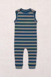 Baby Snap Overall - Marine Blue Sgraffito