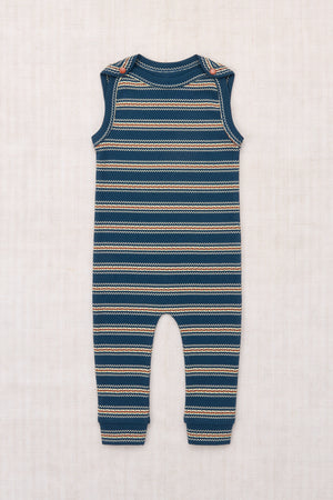 Baby Snap Overall - Marine Blue Sgraffito
