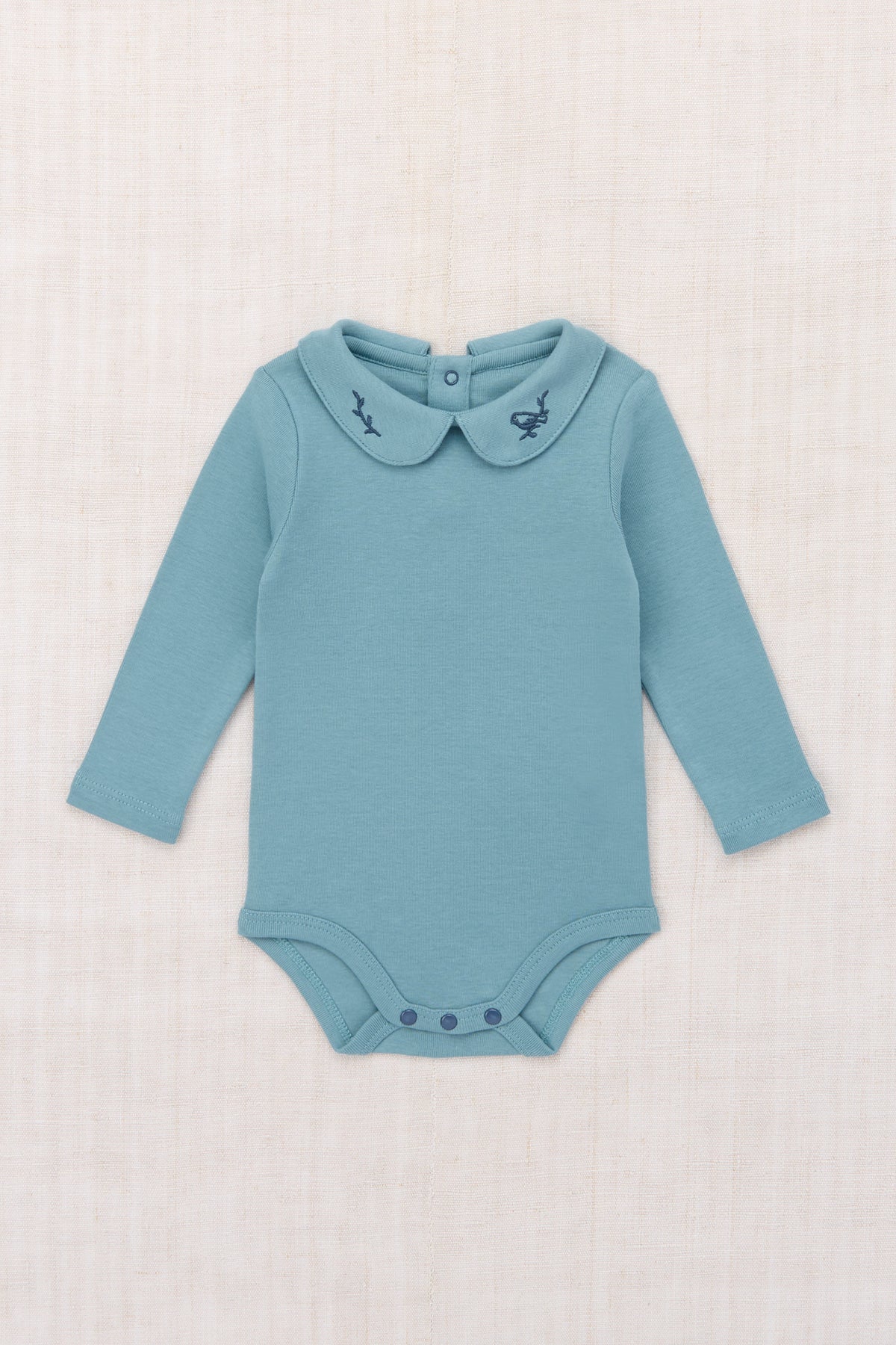 Baby Songbird Petit Collar Onesie - Slate