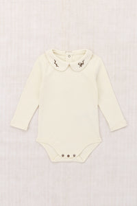 Baby Songbird Petit Collar Onesie - Winter Cream