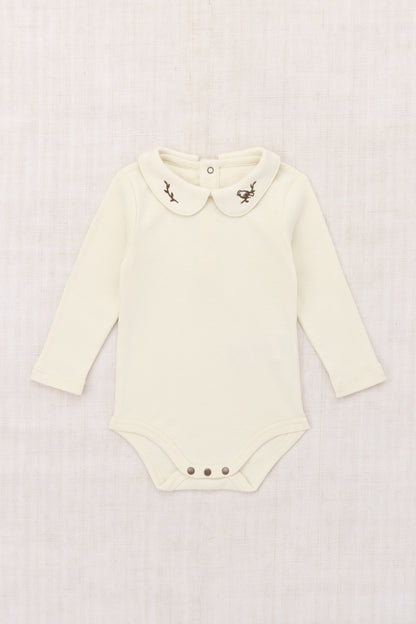 Baby Songbird Petit Collar Onesie - Winter Cream