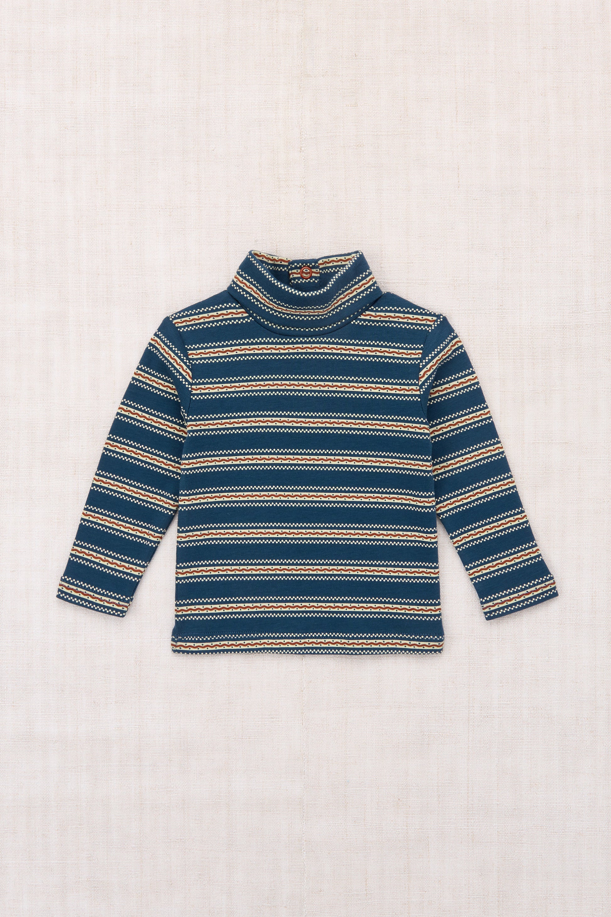 Baby Turtleneck - Marine Blue Sgraffito