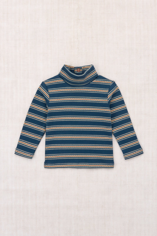 Baby Turtleneck - Marine Blue Sgraffito