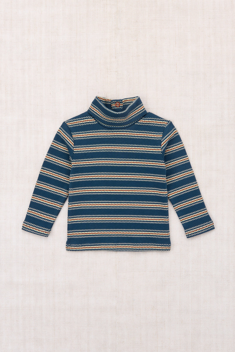 Baby Turtleneck - Marine Blue Sgraffito