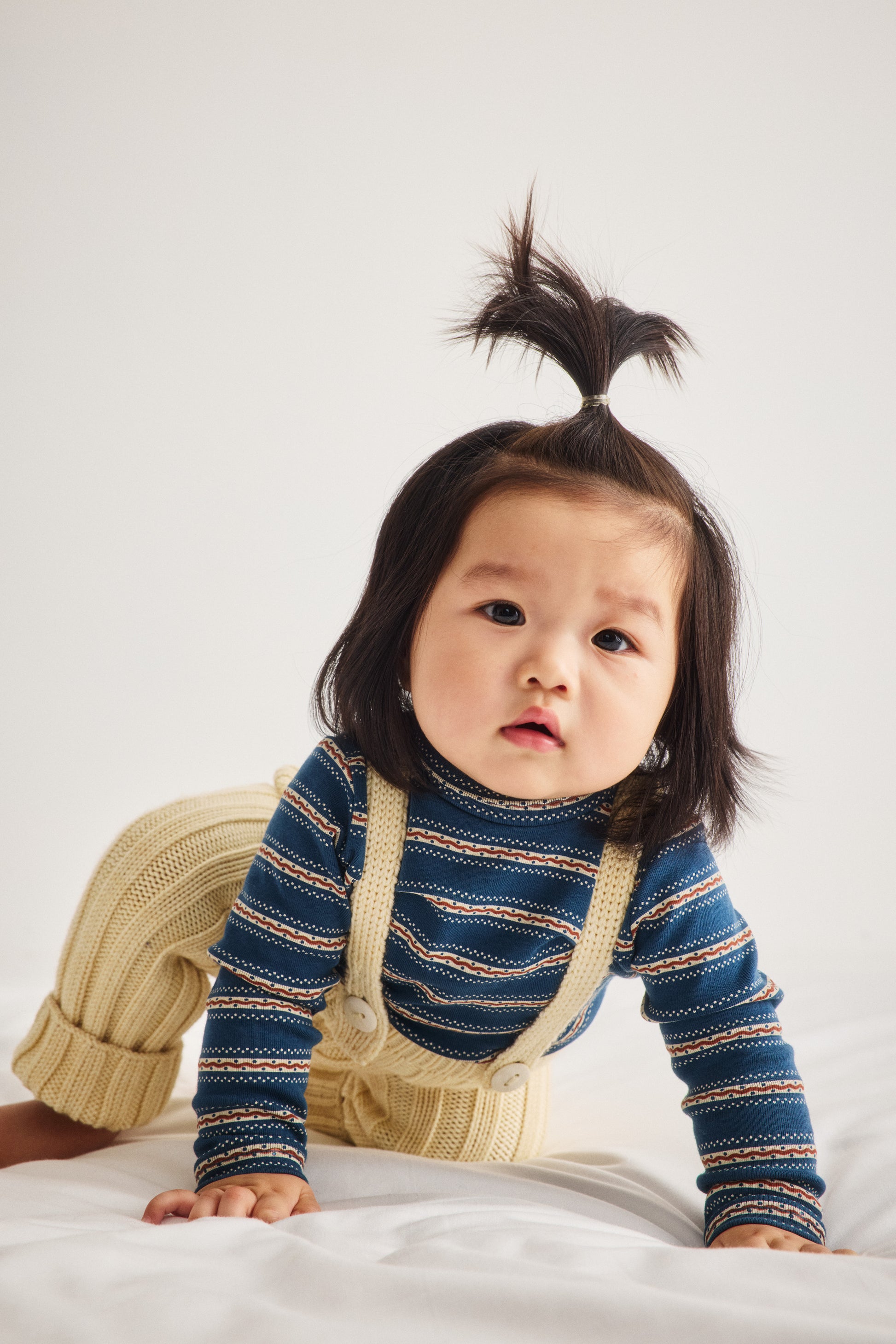 Baby Turtleneck - Marine Blue Sgraffito