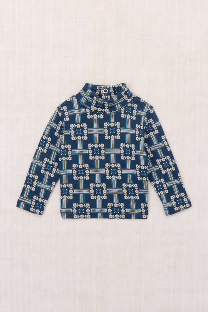 Baby Turtleneck - Moonlight Railroad Floral