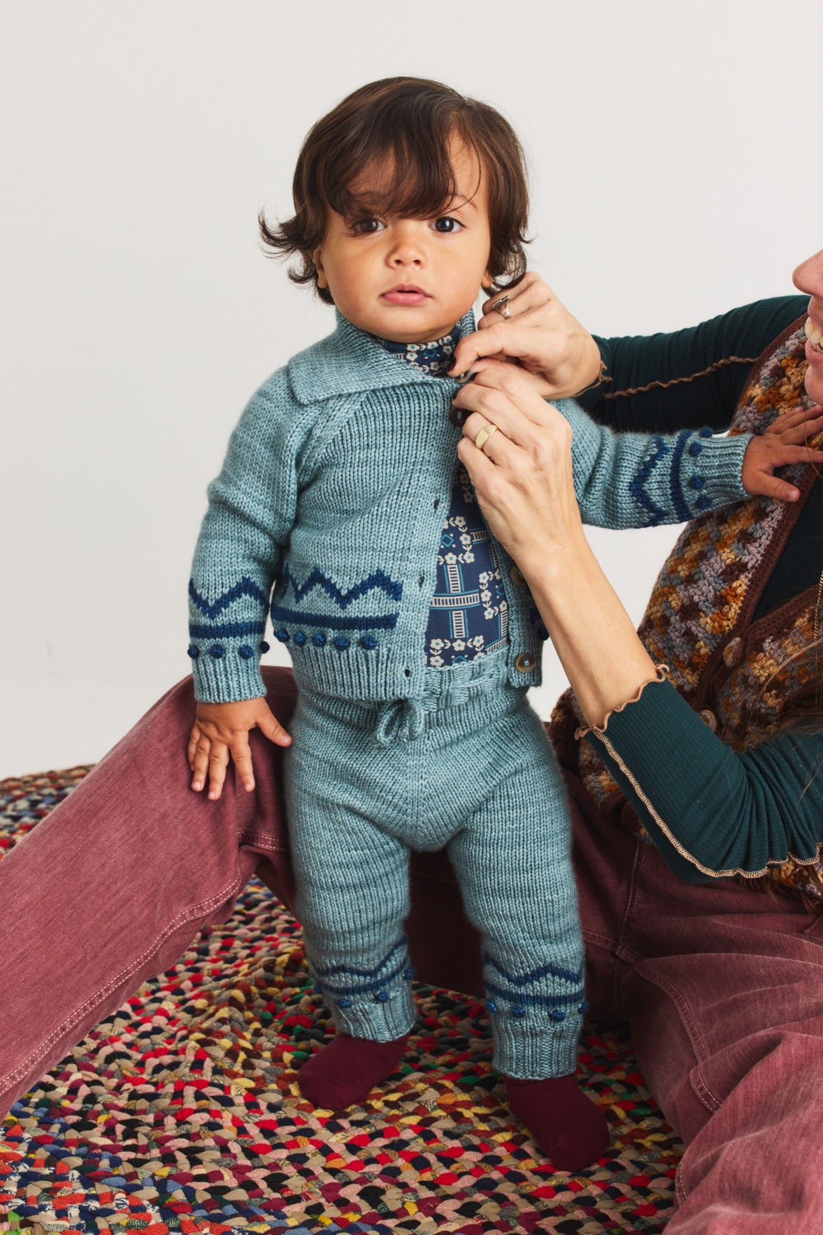 Baby Turtleneck - Moonlight Railroad Floral