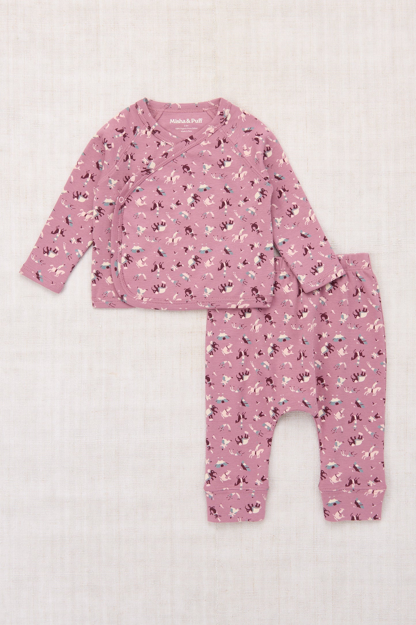 Baby Wrap Set - Antique Rose Circus