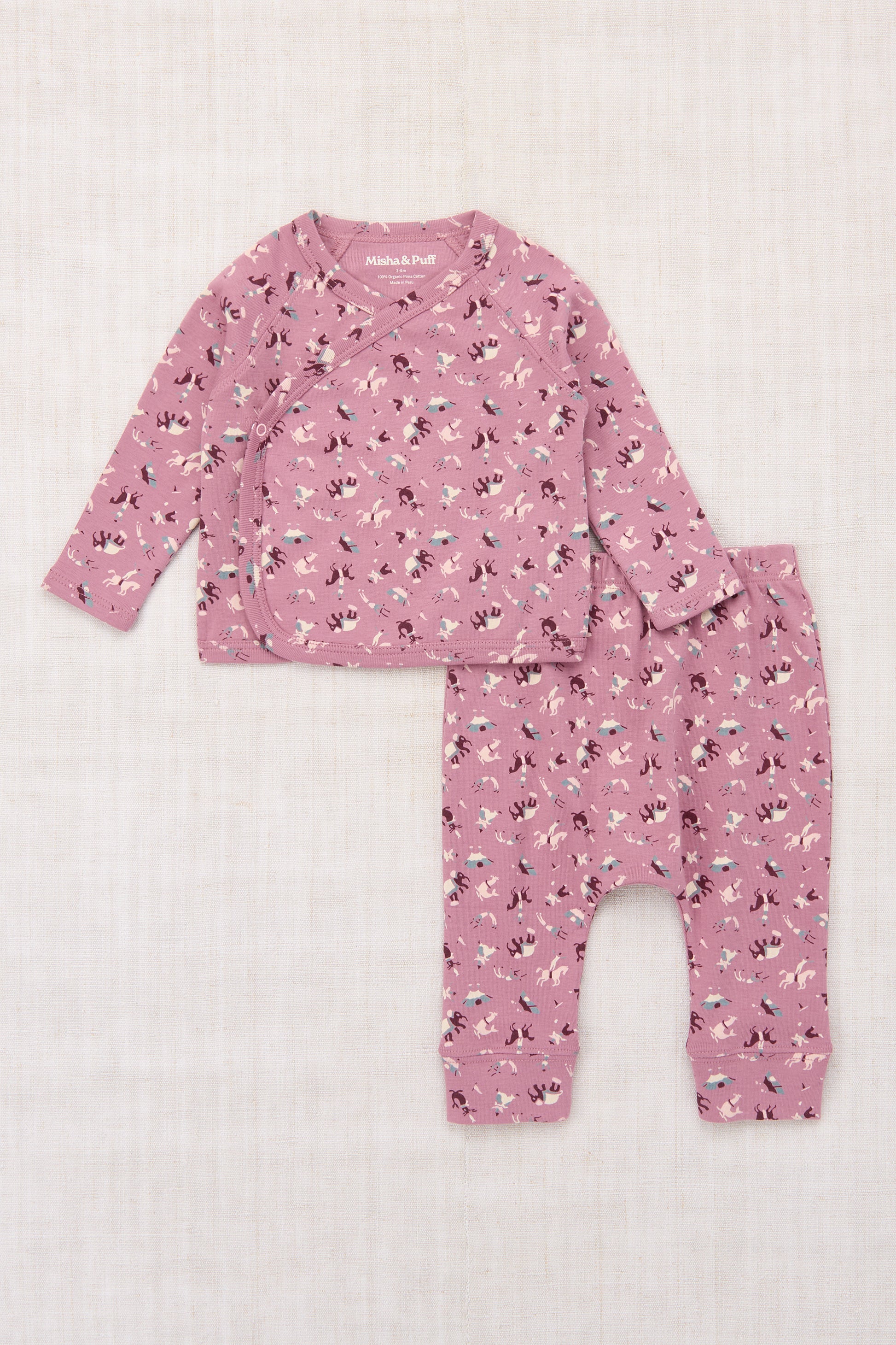 Baby Wrap Set - Antique Rose Circus