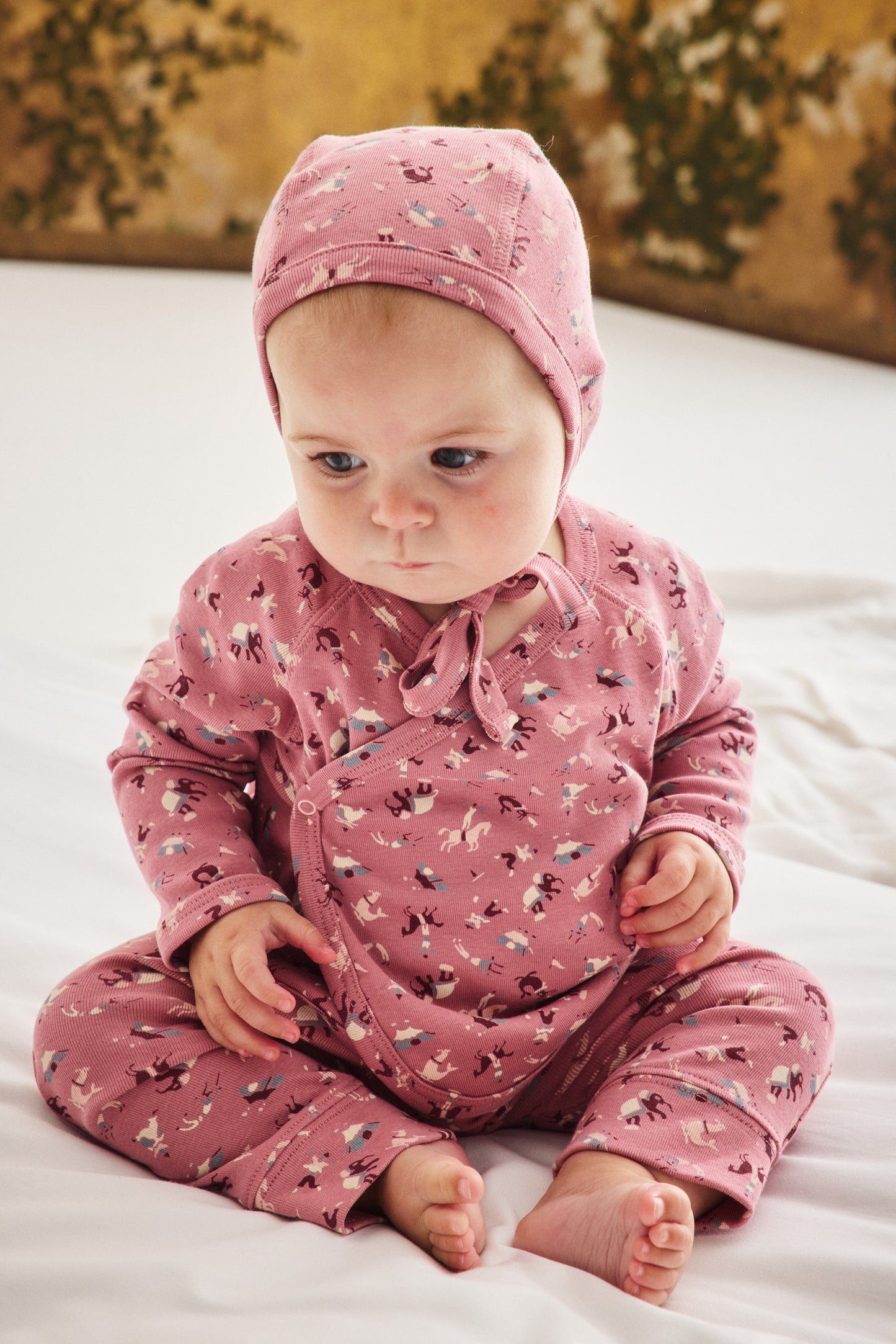 Baby Wrap Set - Antique Rose Circus