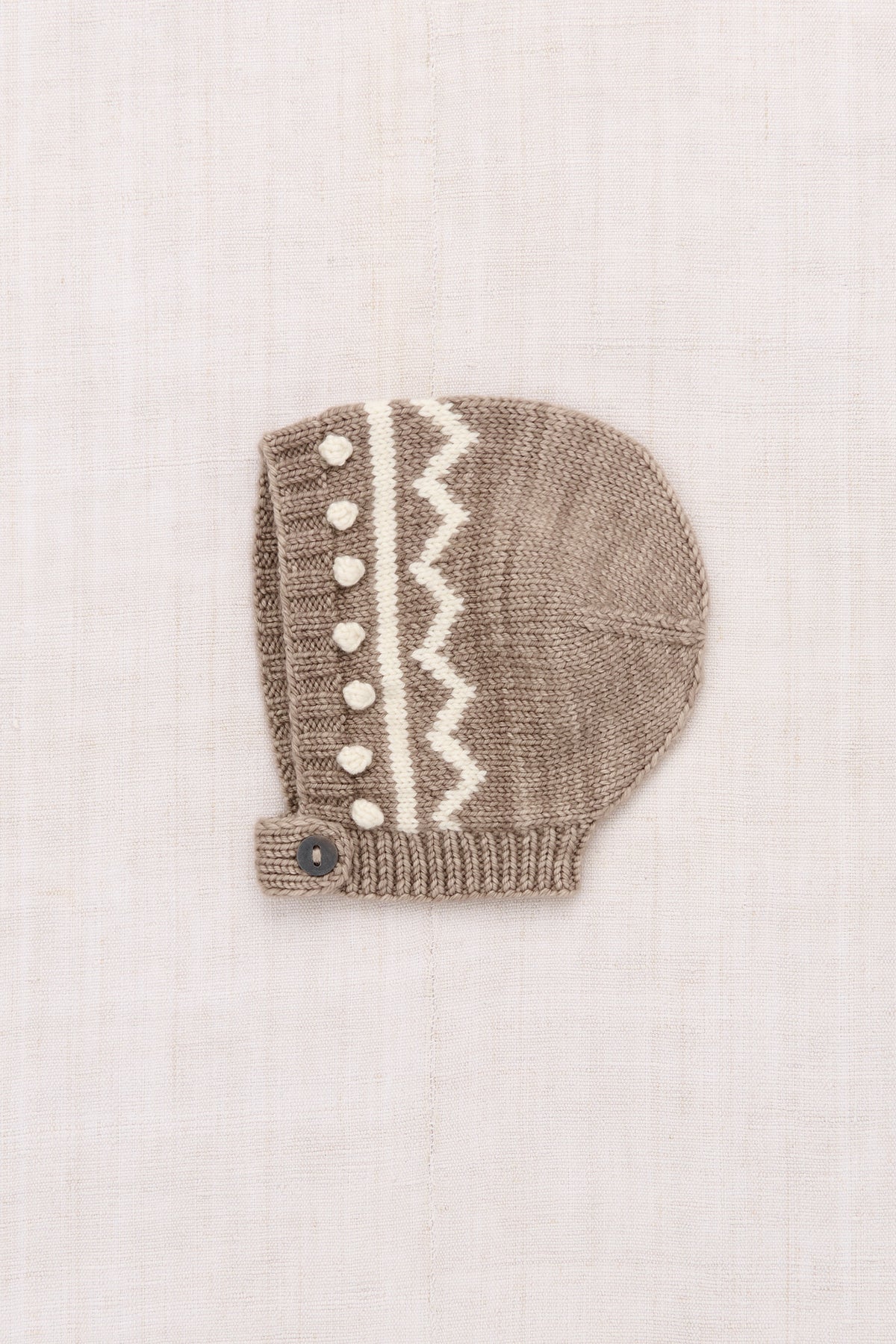 Baby Zig Zag Bonnet - Brut