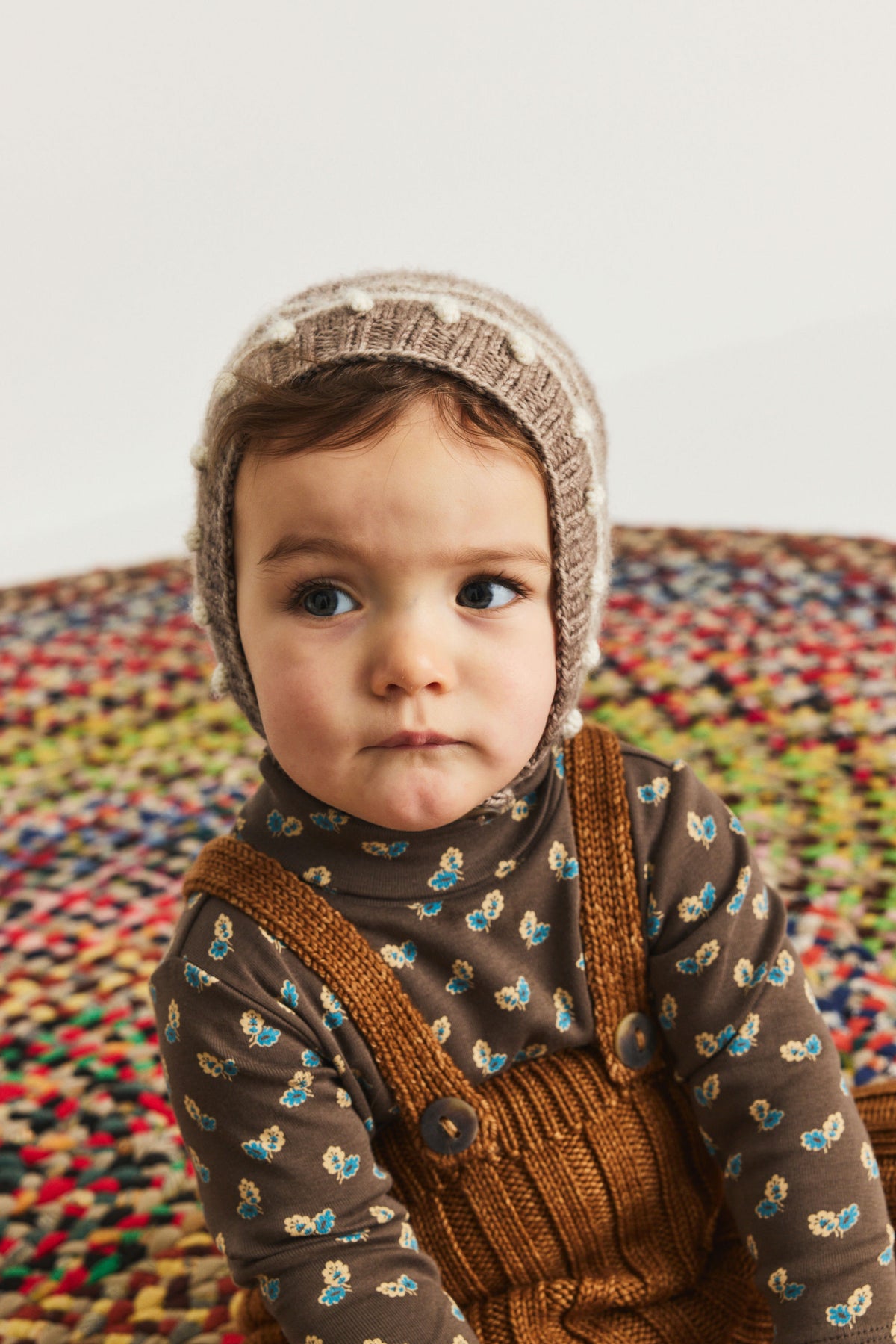 Baby Zig Zag Bonnet - Brut