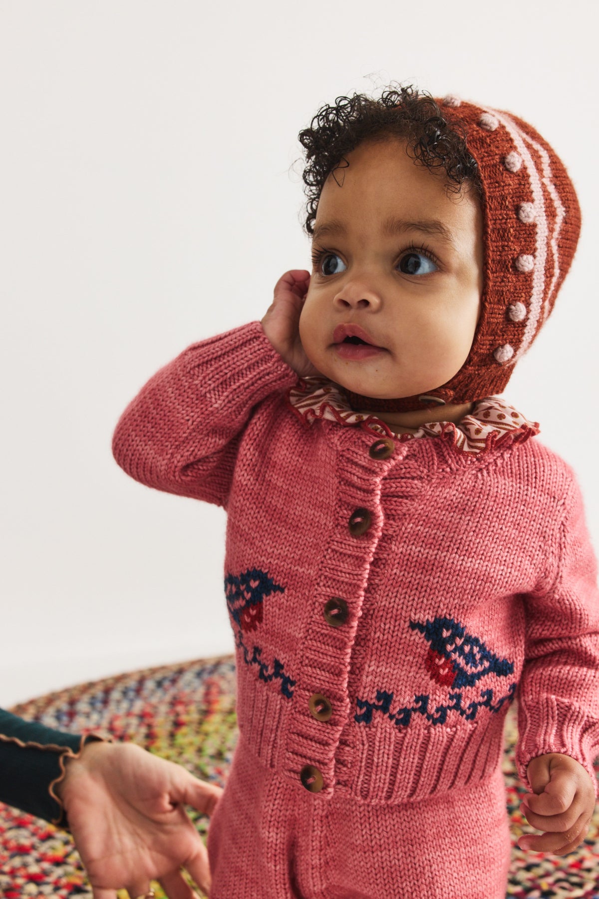 Baby Zig Zag Bonnet - Cedar