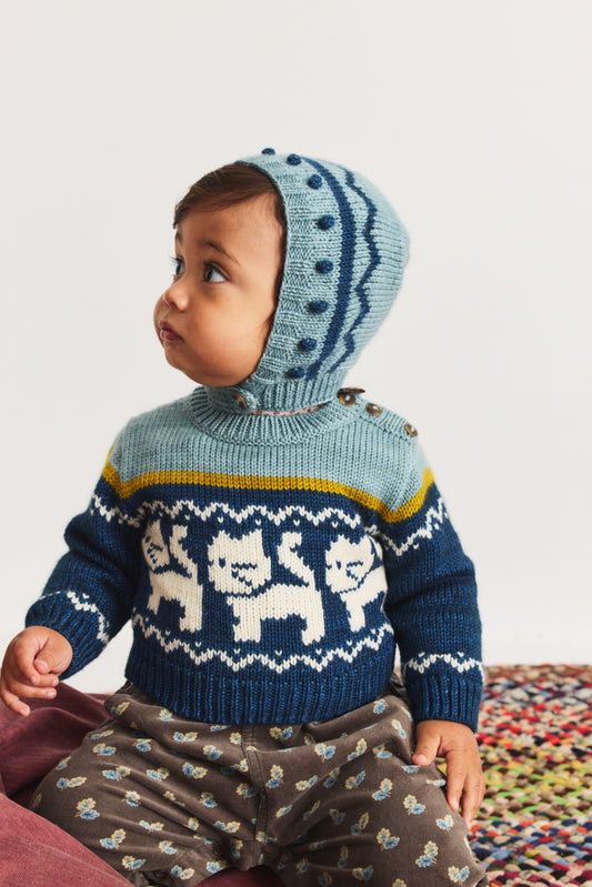 Baby Zig Zag Bonnet - Slate
