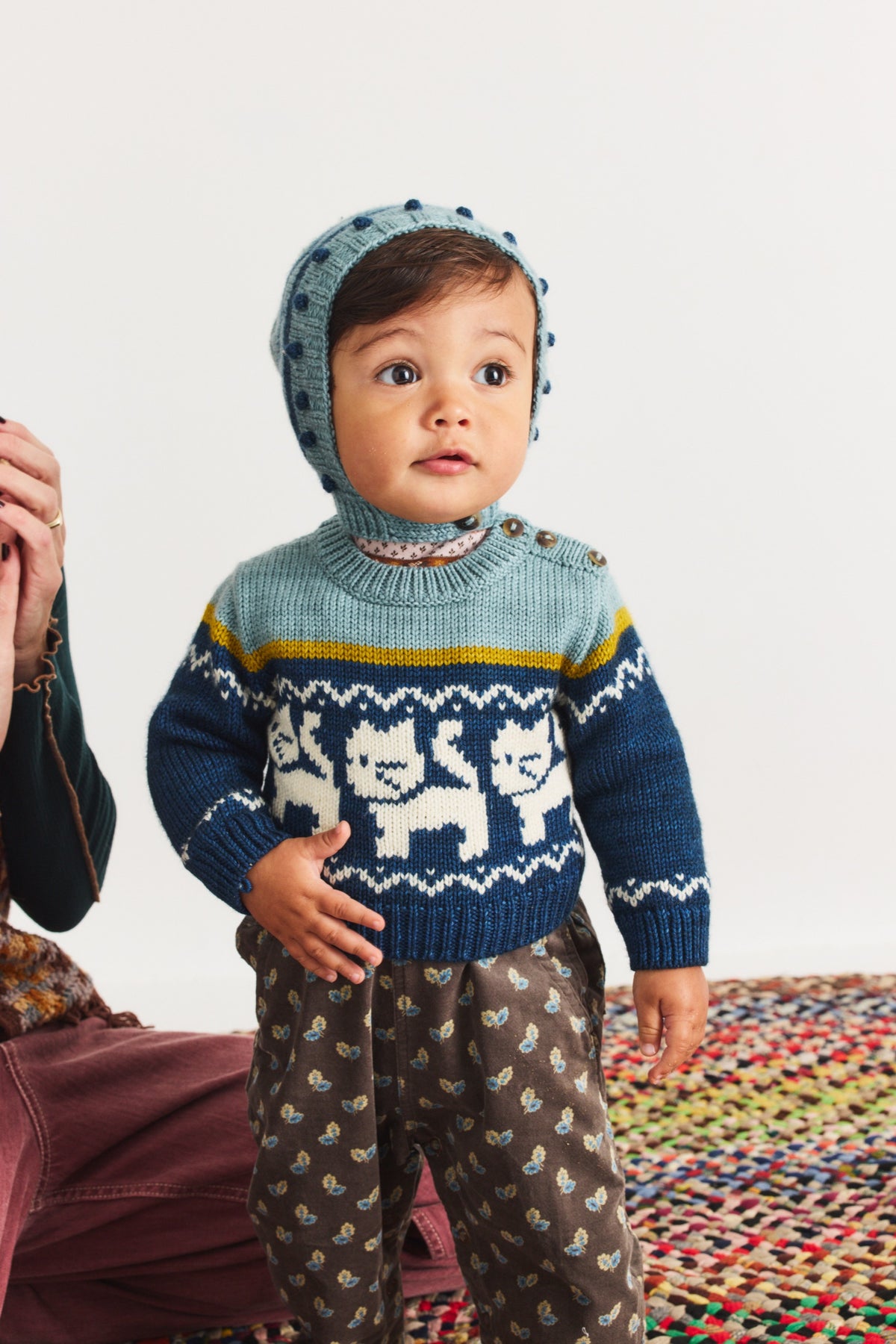 Baby Zig Zag Bonnet - Slate