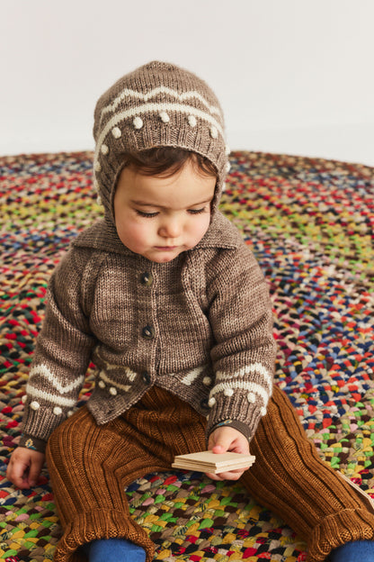 Baby Zig Zag Cardigan - Brut