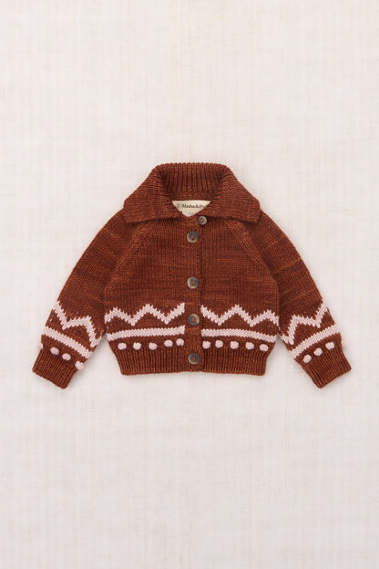 Baby Zig Zag Cardigan - Cedar