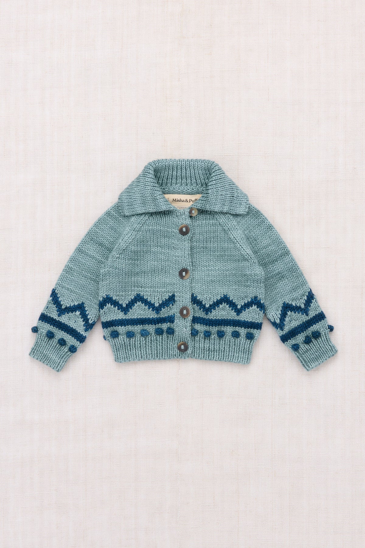 Baby Zig Zag Cardigan - Slate