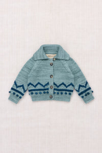 Baby Zig Zag Cardigan - Slate