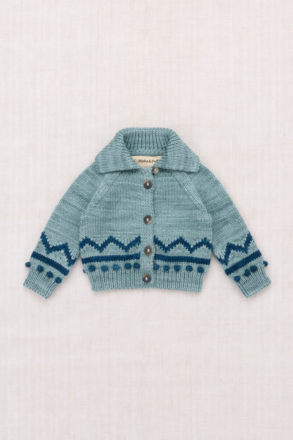 Baby Zig Zag Cardigan - Slate