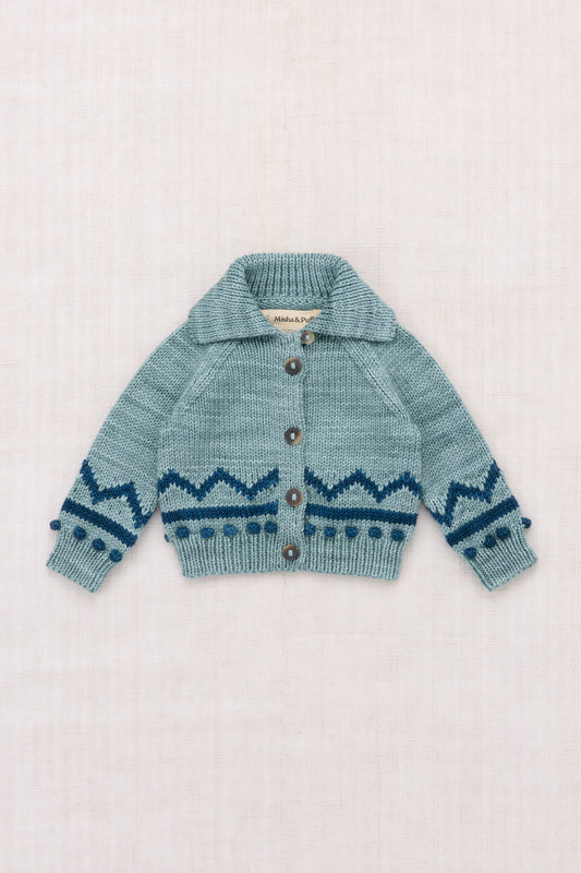 Baby Zig Zag Cardigan - Slate