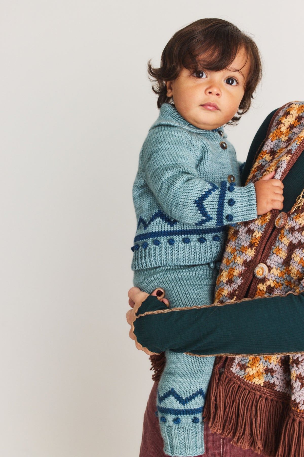 Baby Zig Zag Cardigan - Slate