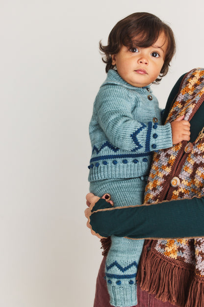 Baby Zig Zag Cardigan - Slate