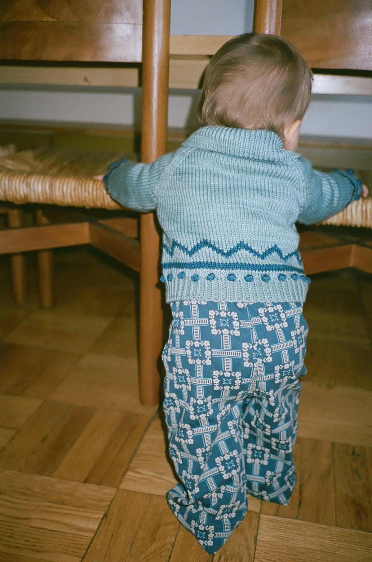 Baby Zig Zag Cardigan - Slate