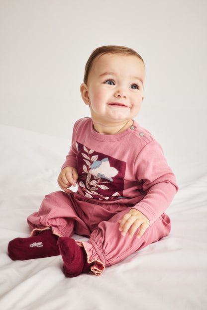Baby Zuzu Pant - Antique Rose