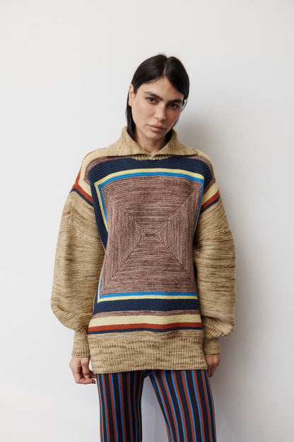 Log Cabin Sweater