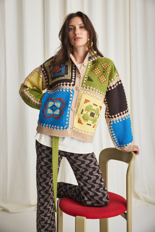 Cross Stitch Crochet Jacket