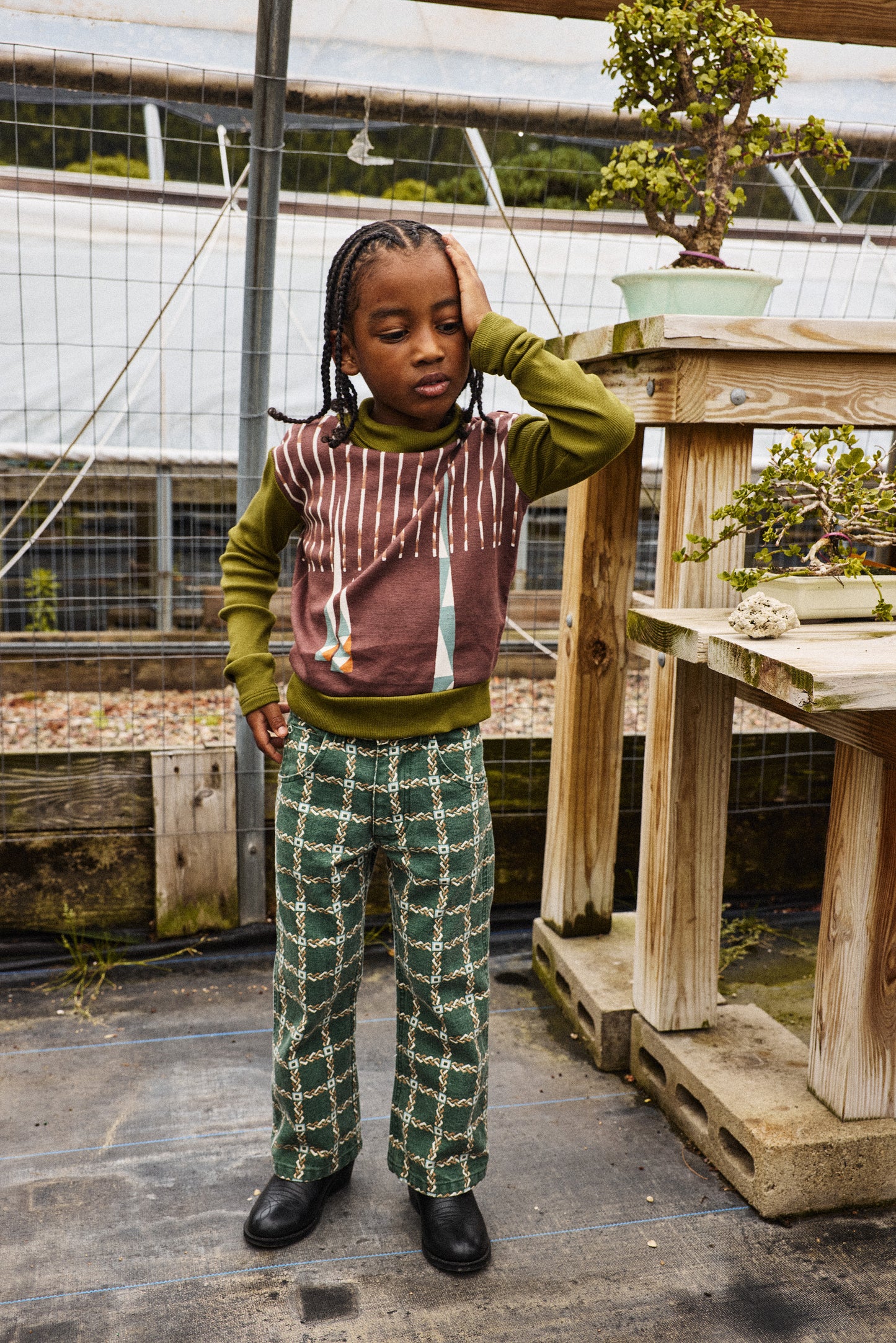 Canvas Slim Flared Pant - Bough Portico