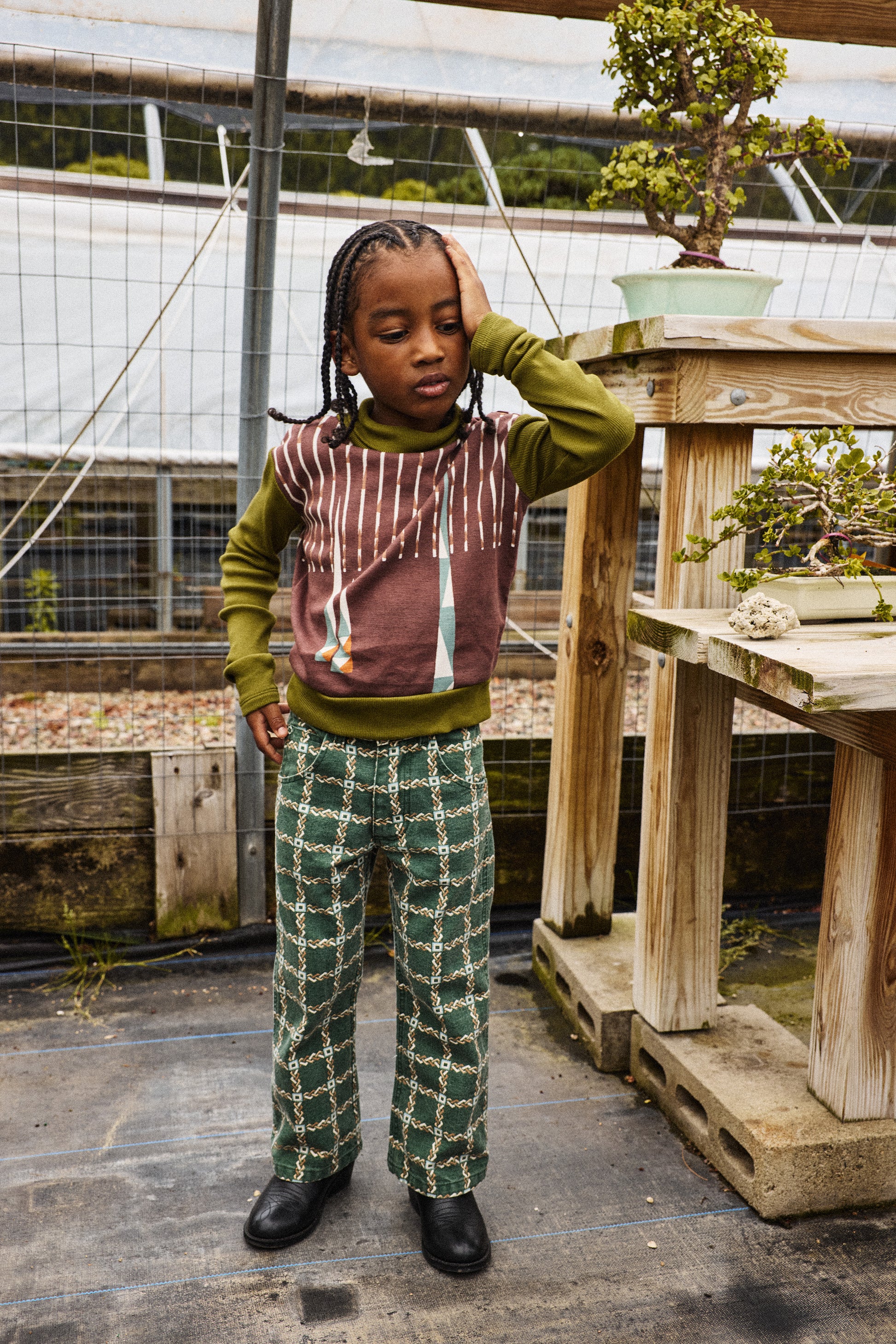 Canvas Slim Flared Pant - Bough Portico