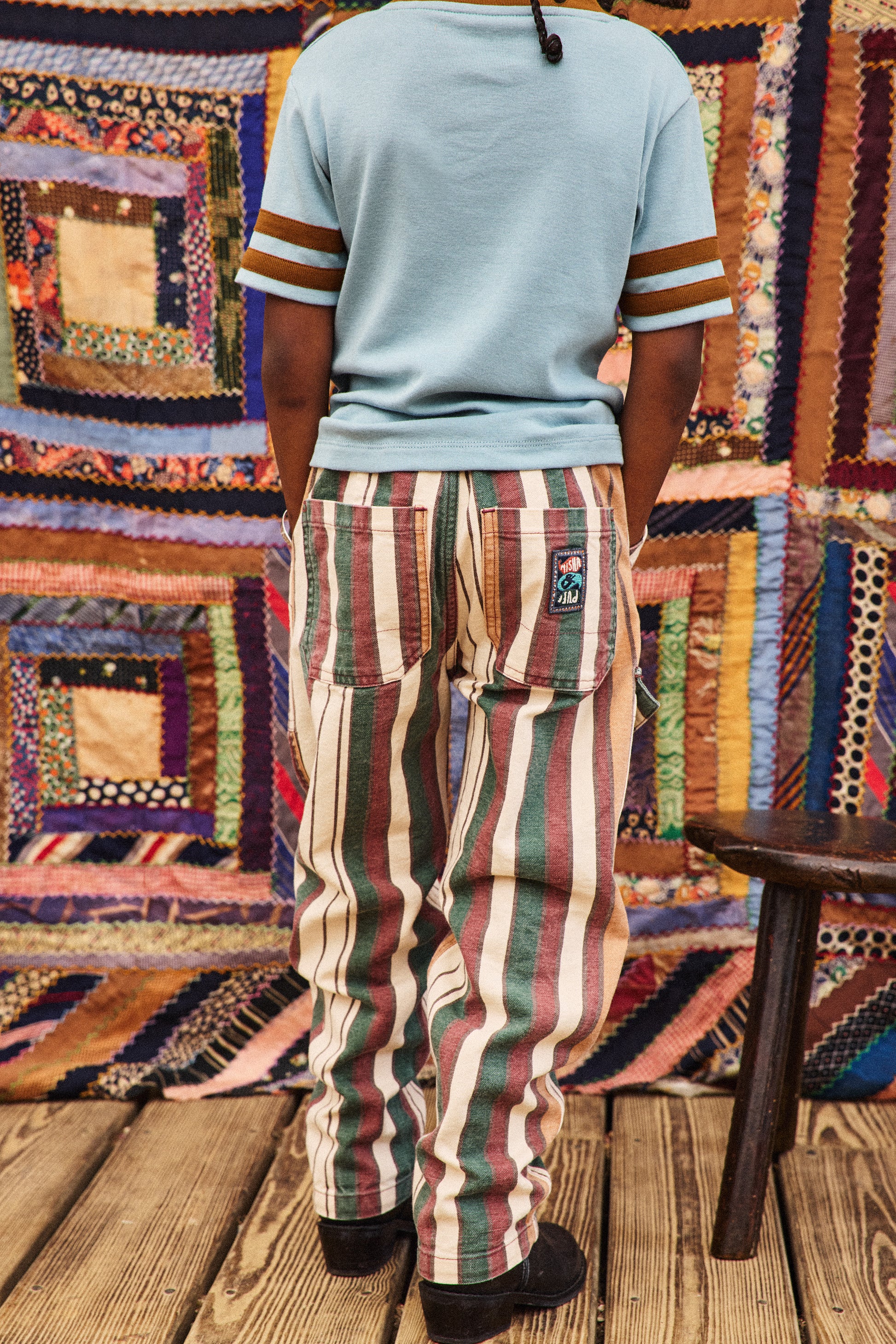Canvas Utility Pant - String Afterschool Stripe