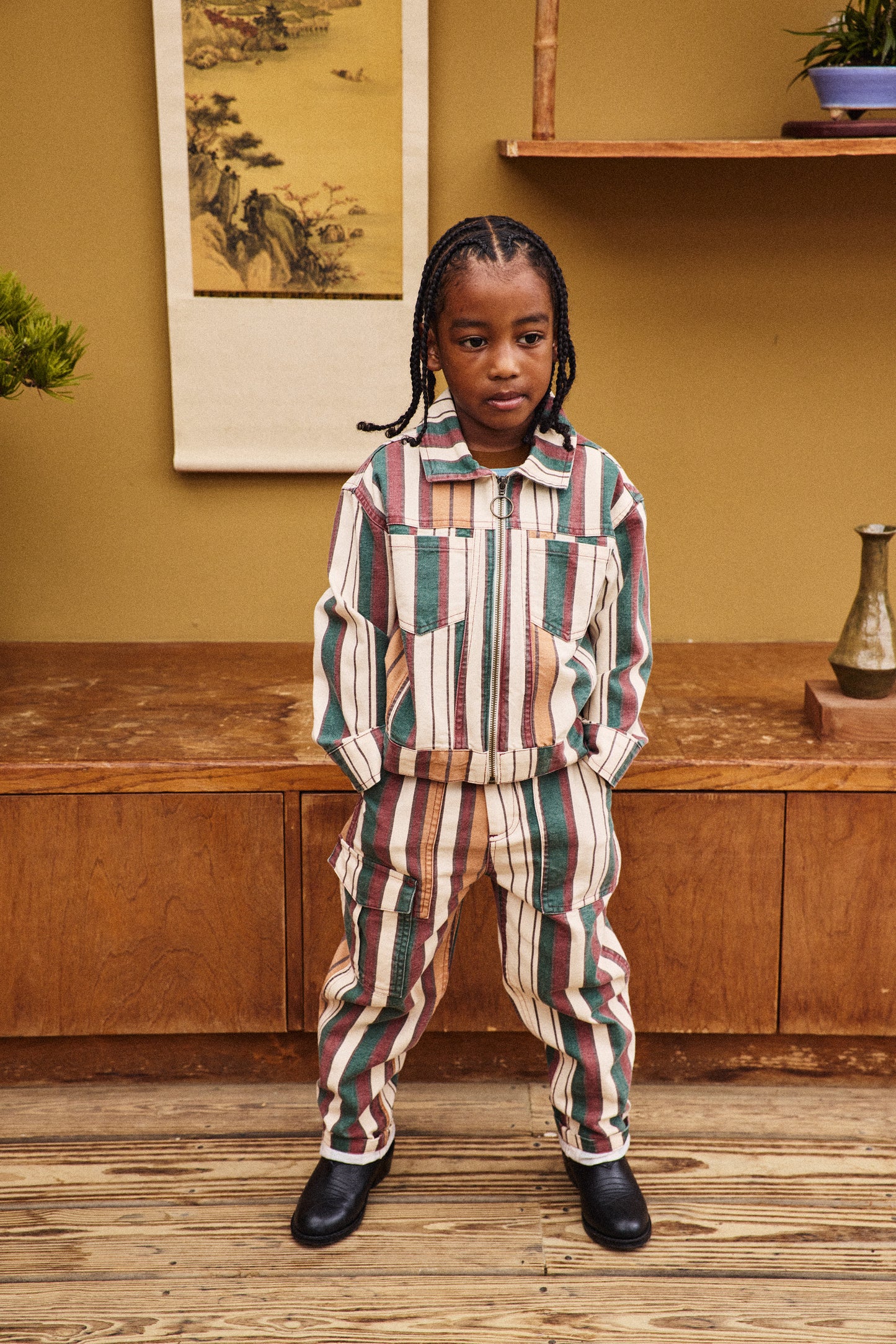 Canvas Utility Pant - String Afterschool Stripe
