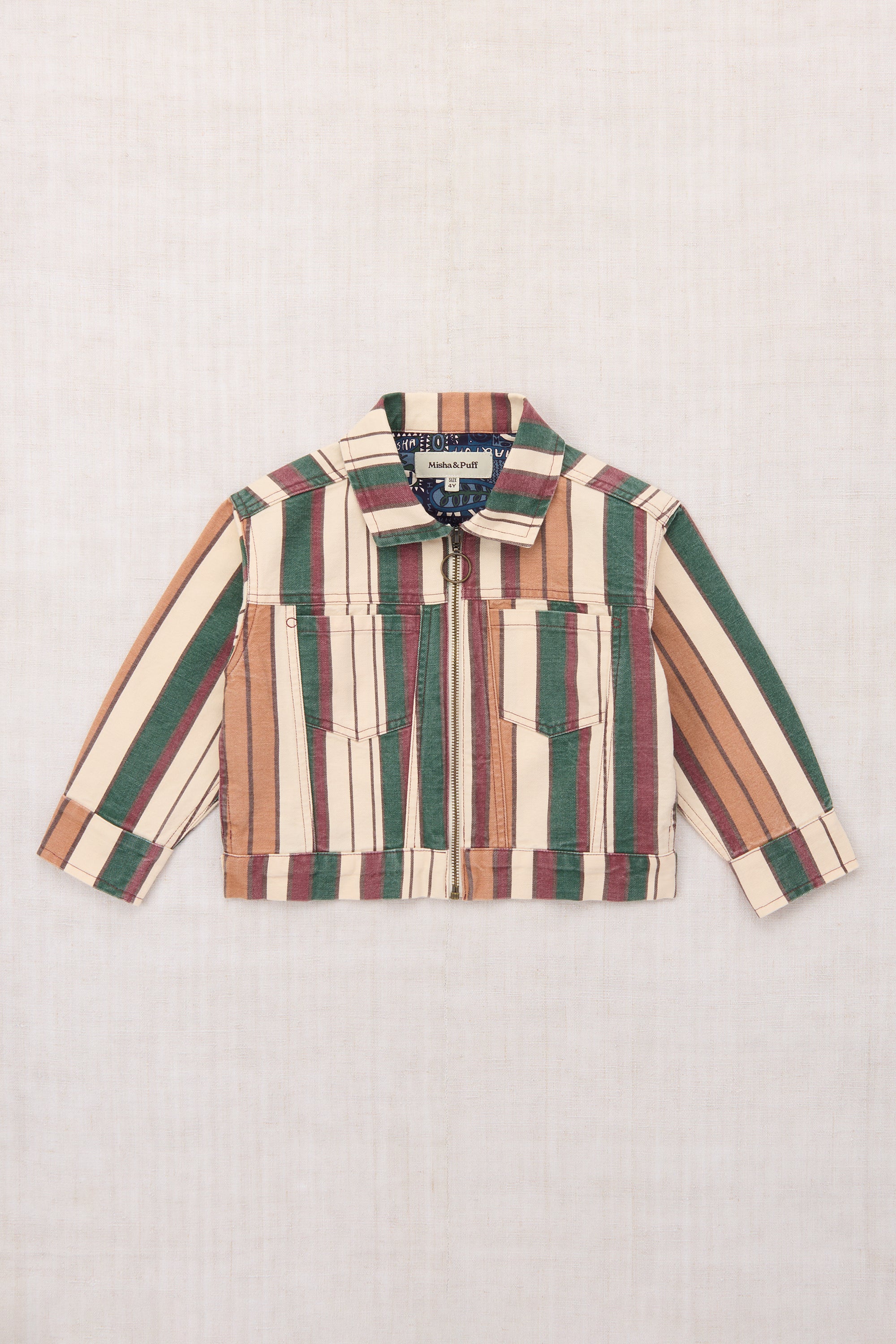 夏*花様 Misha & Puff Scotut トップス 4y Canvas Zip Jacket – Misha & Puff