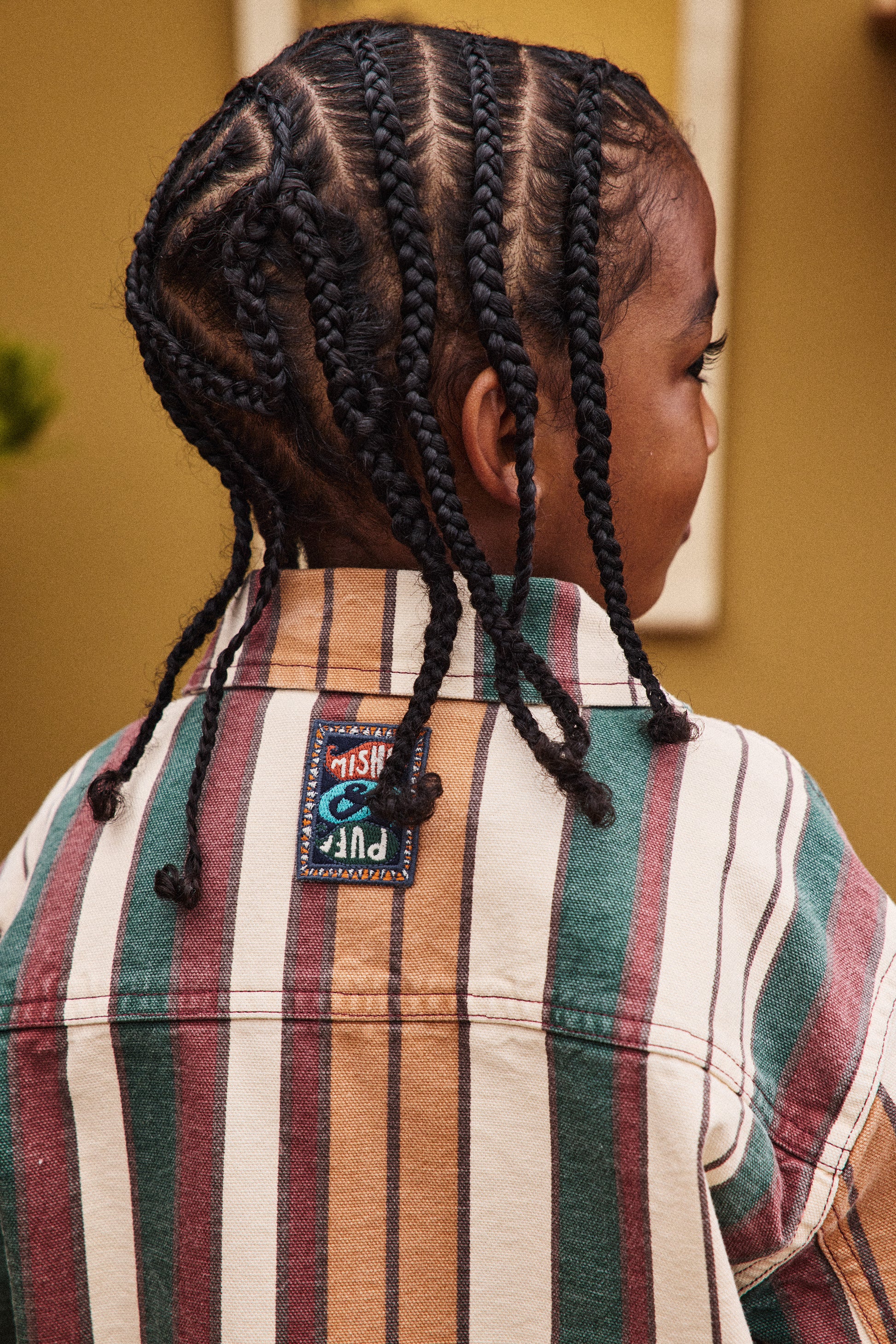 Canvas Zip Jacket - String Afterschool Stripe