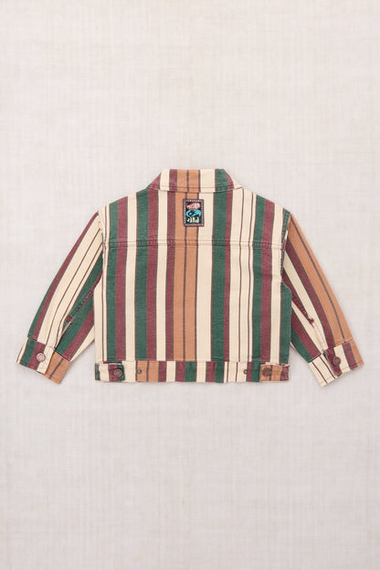 Canvas Zip Jacket - String Afterschool Stripe