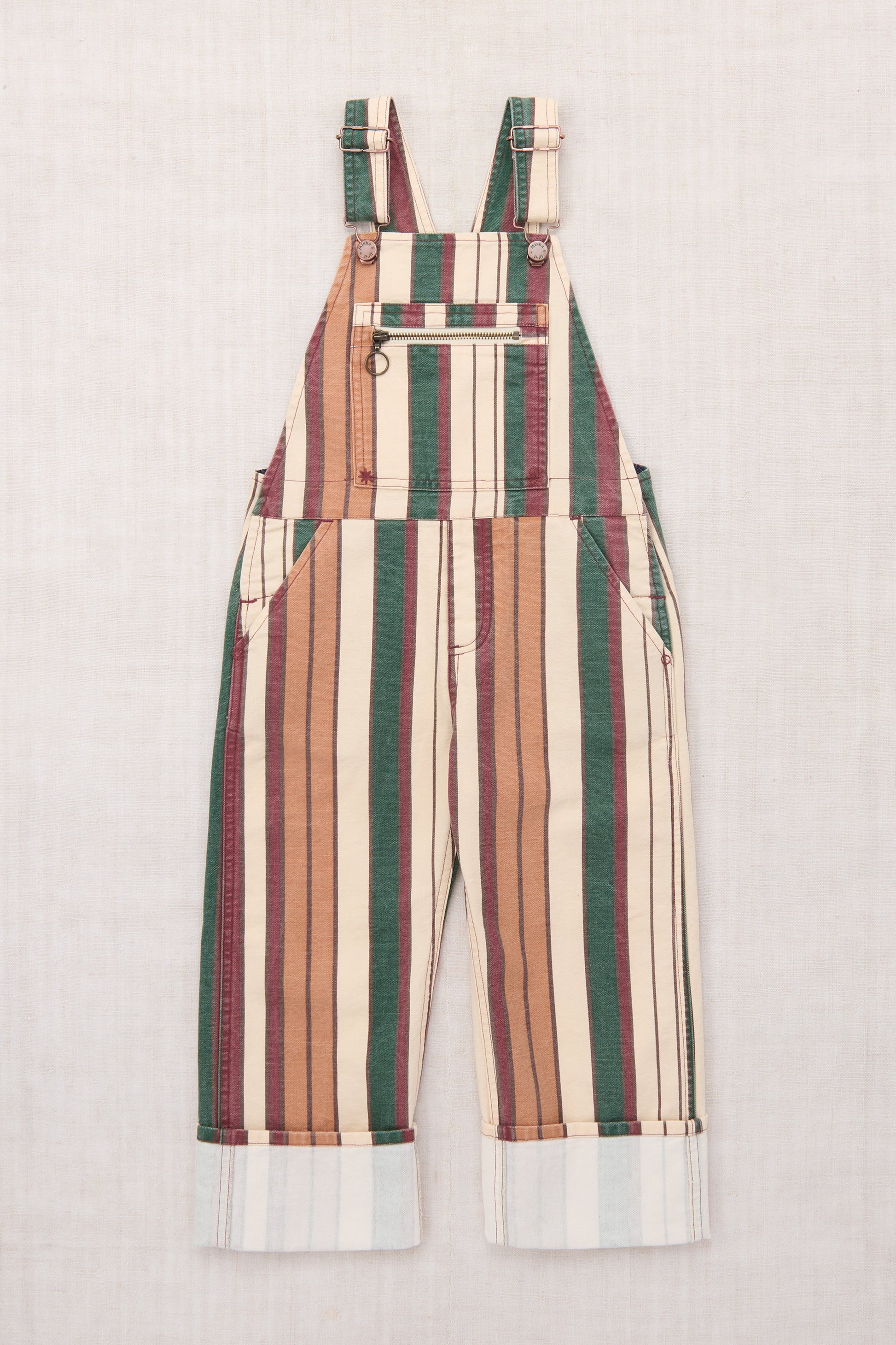 Canvas Zip Overall - String Afterschool Stripe