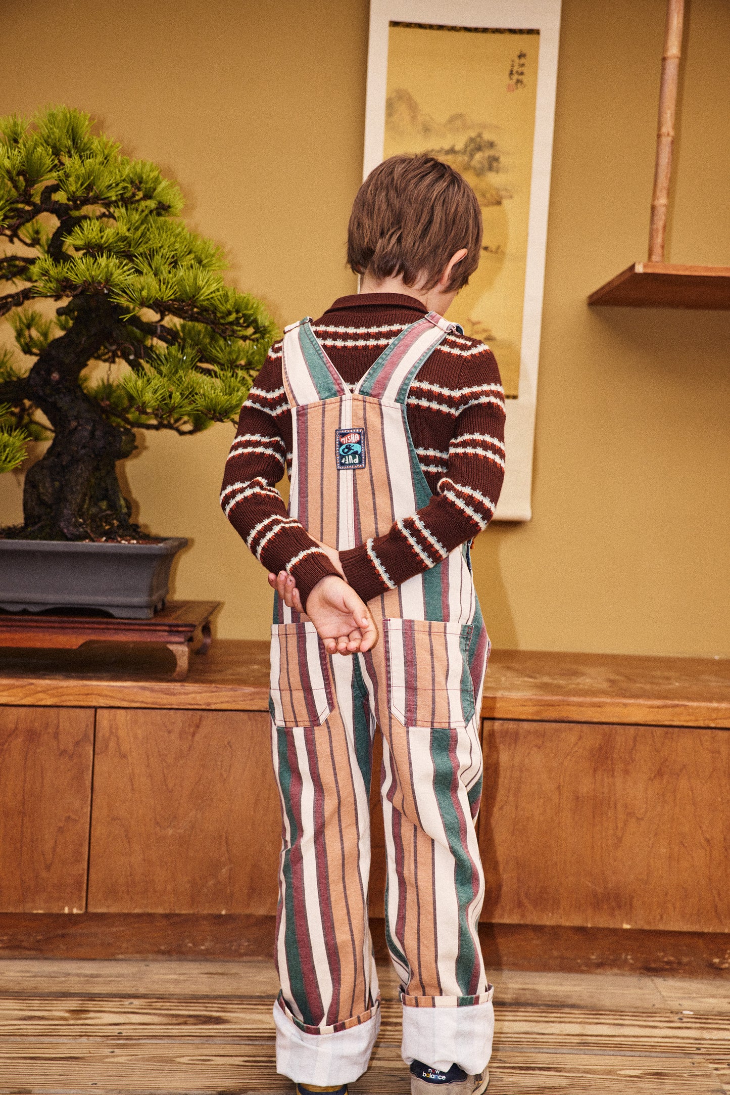 Canvas Zip Overall - String Afterschool Stripe